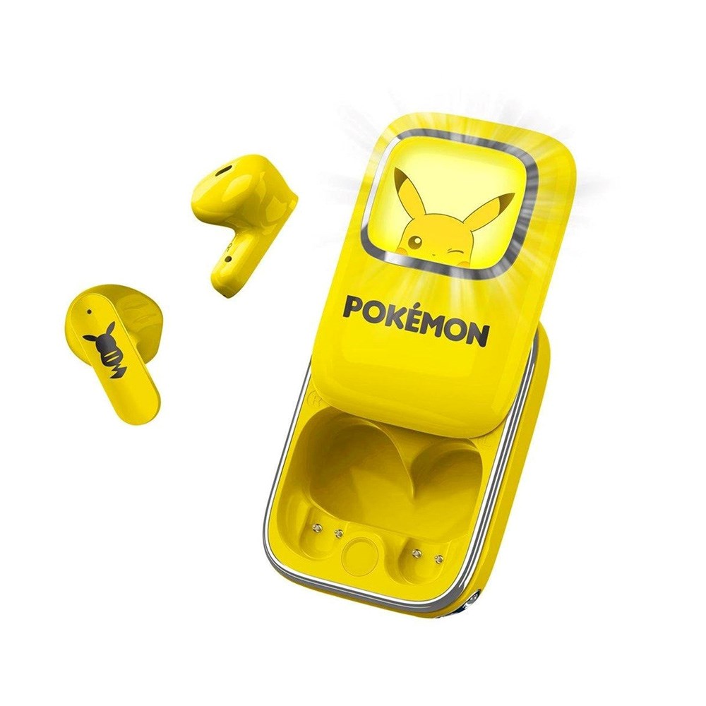 Pikachu OTL True Wireless In-Ear Headset with Slide-Up Charging Case - Yellow