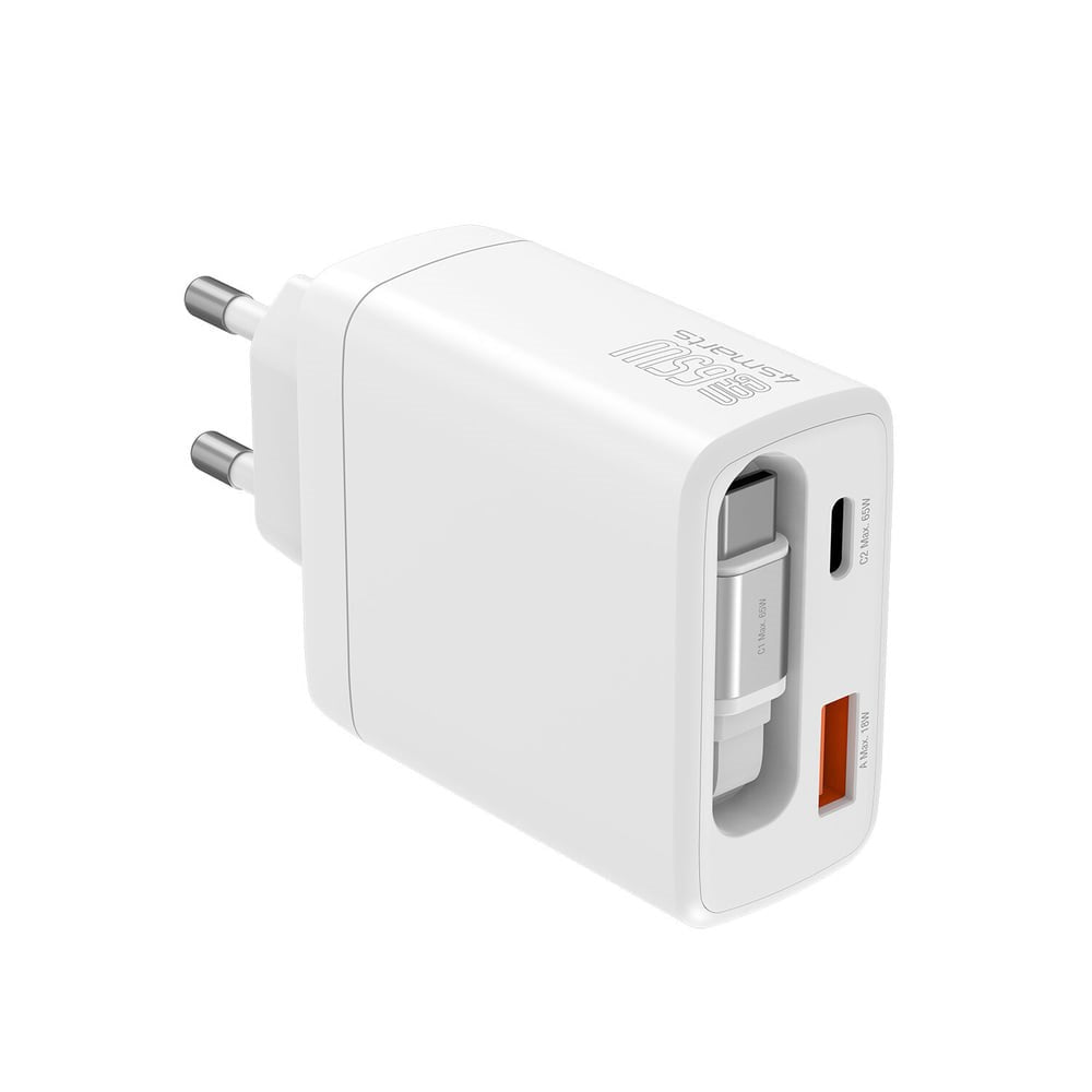 Wall Charger PD (Power Delivery) 65W 4smarts Jojo w. USB-C og USB-A - White