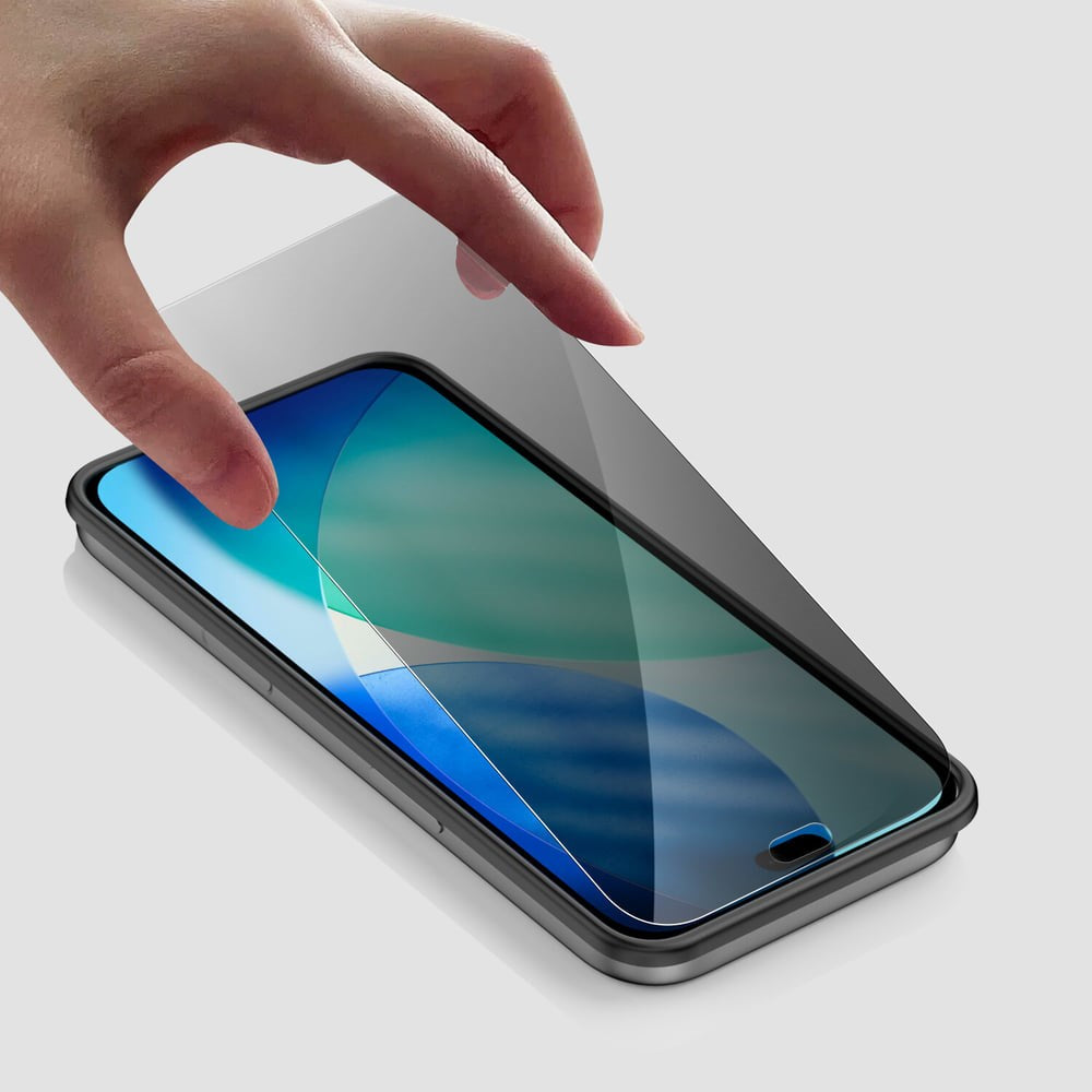 iPhone 18 Pro Max 4Smarts Second Glass Screen Protector with Installation Frame - Privacy Function - Transparent