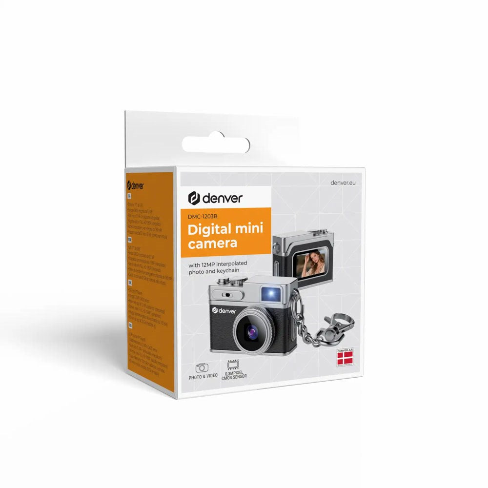 Denver DMC-1203B Mini Digital Camera with Keychain - Black