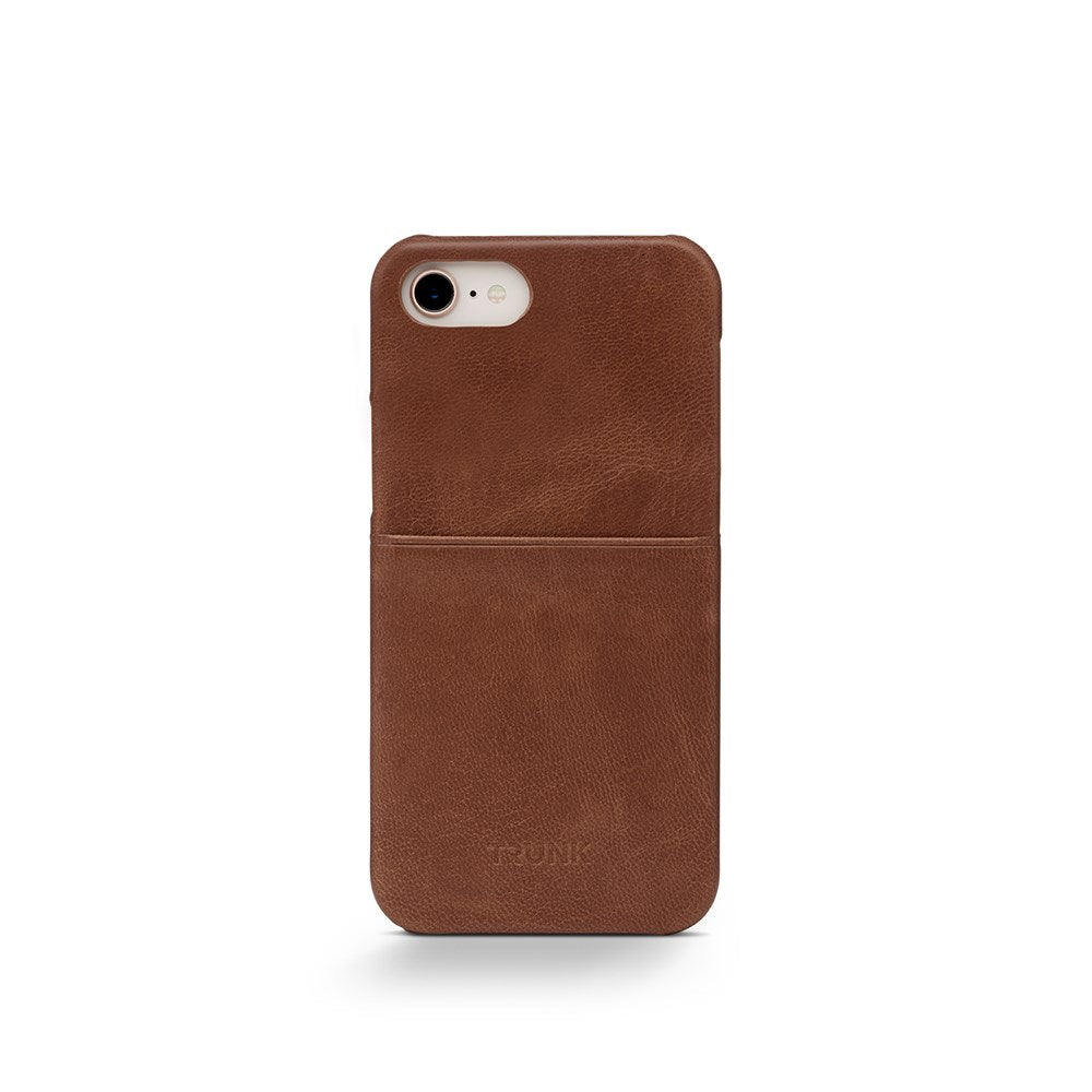 Trunk iPhone 11 / XR Genuine Leather Case with Card Pocket - Brown