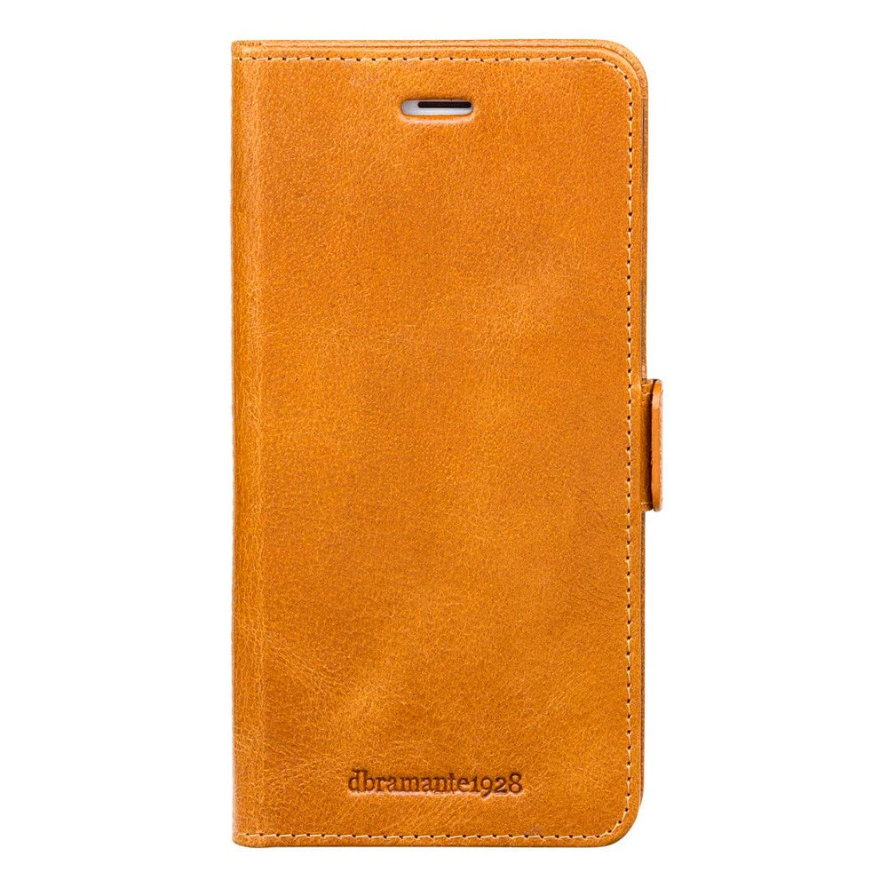 iPhone 8 Plus / 7 Plus / 6 Plus dbramante1928 Lynge 2-in-1 Genuine Leather Flip Case - Tan