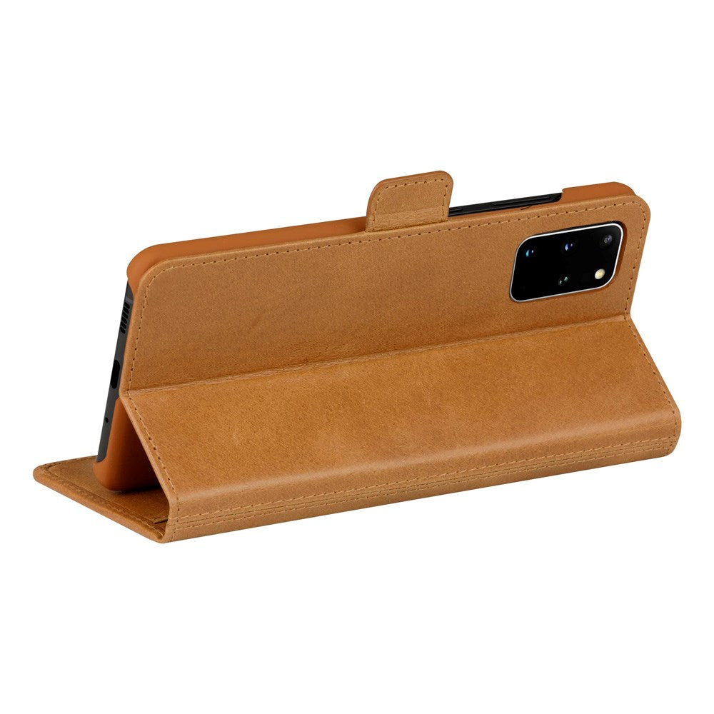 Samsung Galaxy S20+ (Plus) dbramante1928 Copenhagen Slim Genuine Leather Flip Case with Wallet - Tan