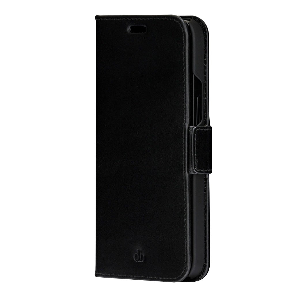 iPhone 14 Plus dbramante1928 Copenhagen Genuine Leather Magnet Flip Case - Black