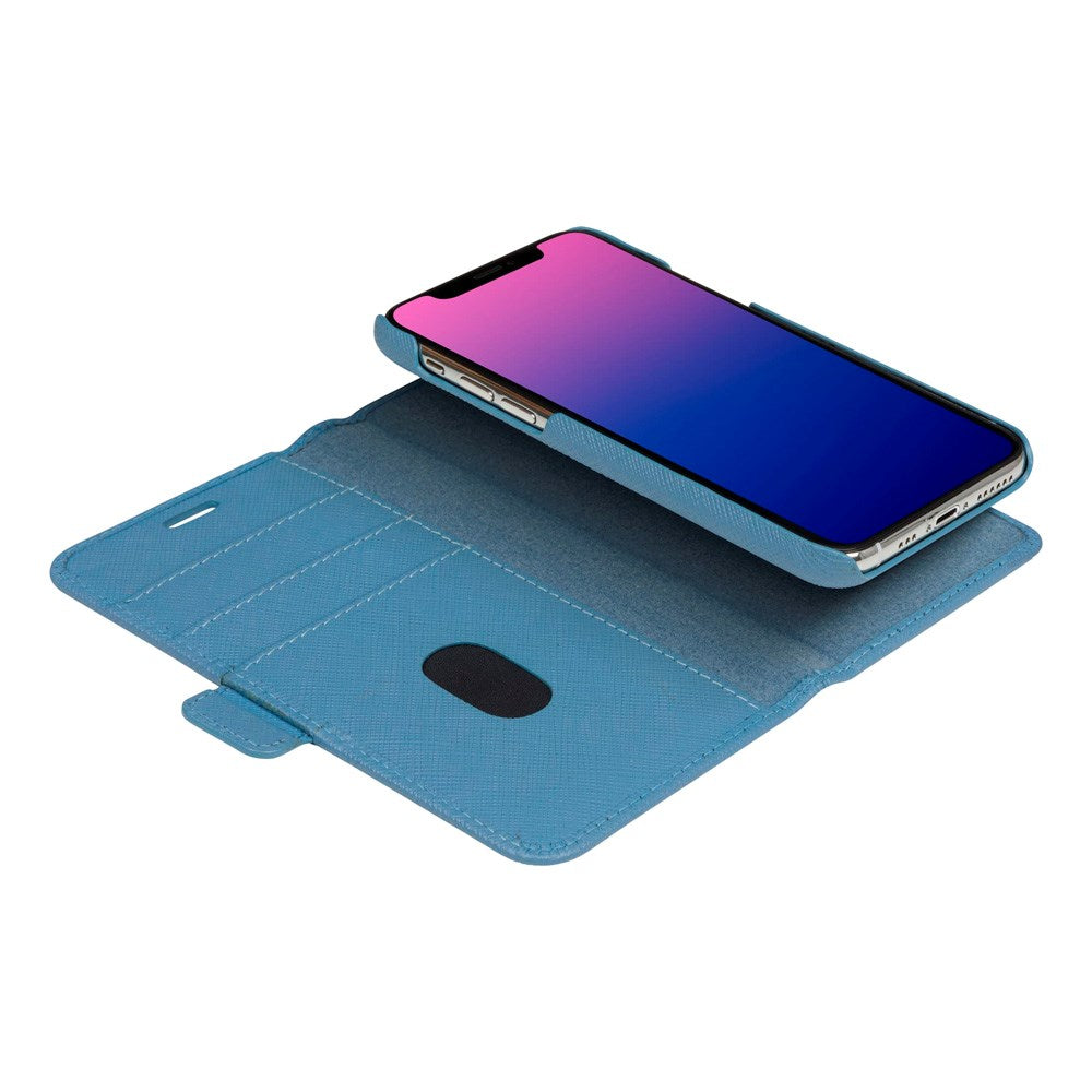 iPhone 11 Pro dbramante1928 New York 2-in-1 Genuine Leather Flip Case - Nightfall Blue