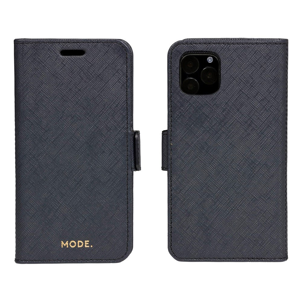 iPhone 11 Pro Max dbramante1928 New York 2-in-1 Genuine Leather Flip Case - Night Black