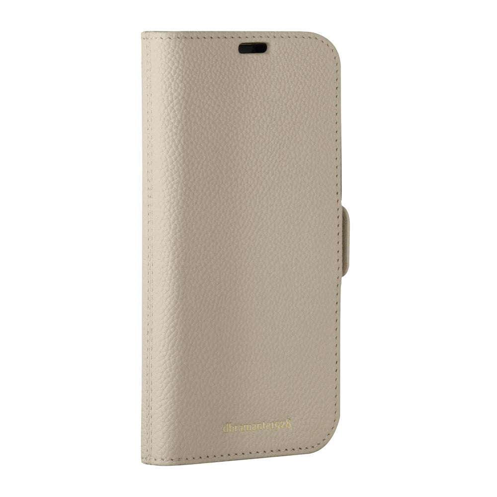 iPhone 15 Plus dbramante1928 New York 2-in-1 Genuine Leather Flip Case - Sand Dune