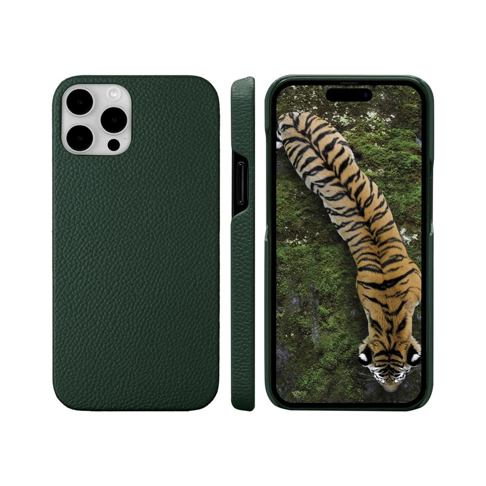 iPhone 15 Pro Max dbramante1928 New York 2-in-1 Genuine Leather Flip Case - Evergreen