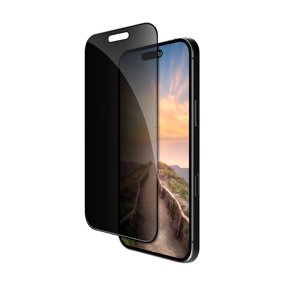 iPhone 17 Pro dbramante1928 Eco-Shield Privacy Screen Protector w. Installation Frame - Black Edge