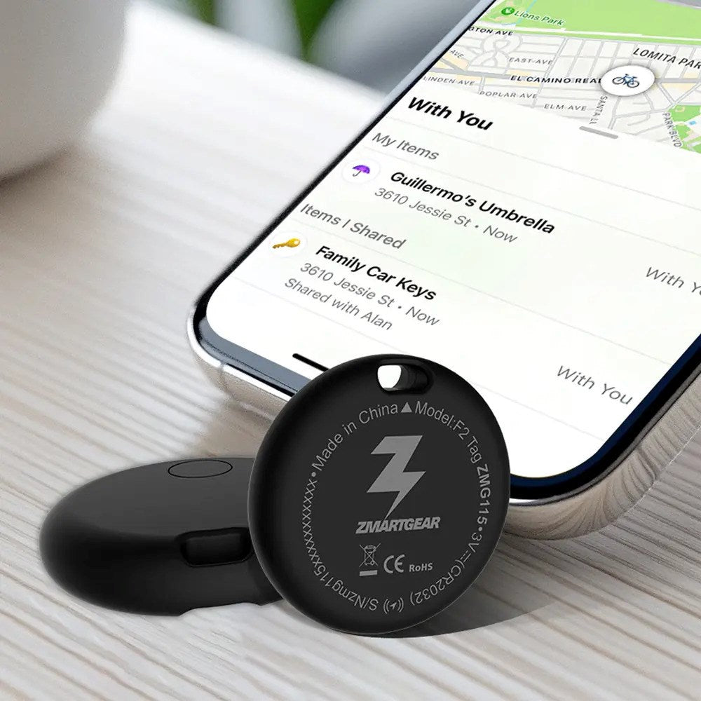 Zmartgear Bluetooth GPS Tracker - Compatible with Apple Find My - Black