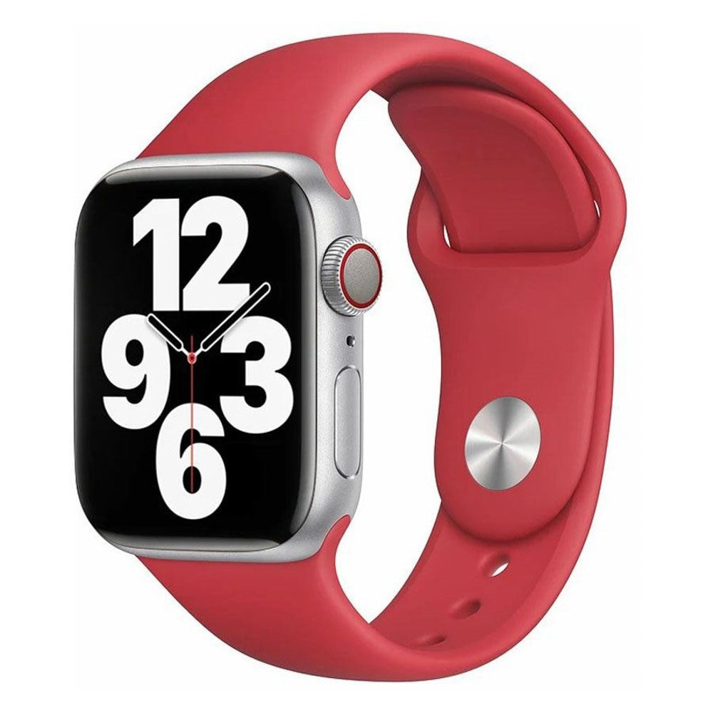 Apple Watch (38/40/SE/41/42mm) Lippa Silicone Watch Strap - Red