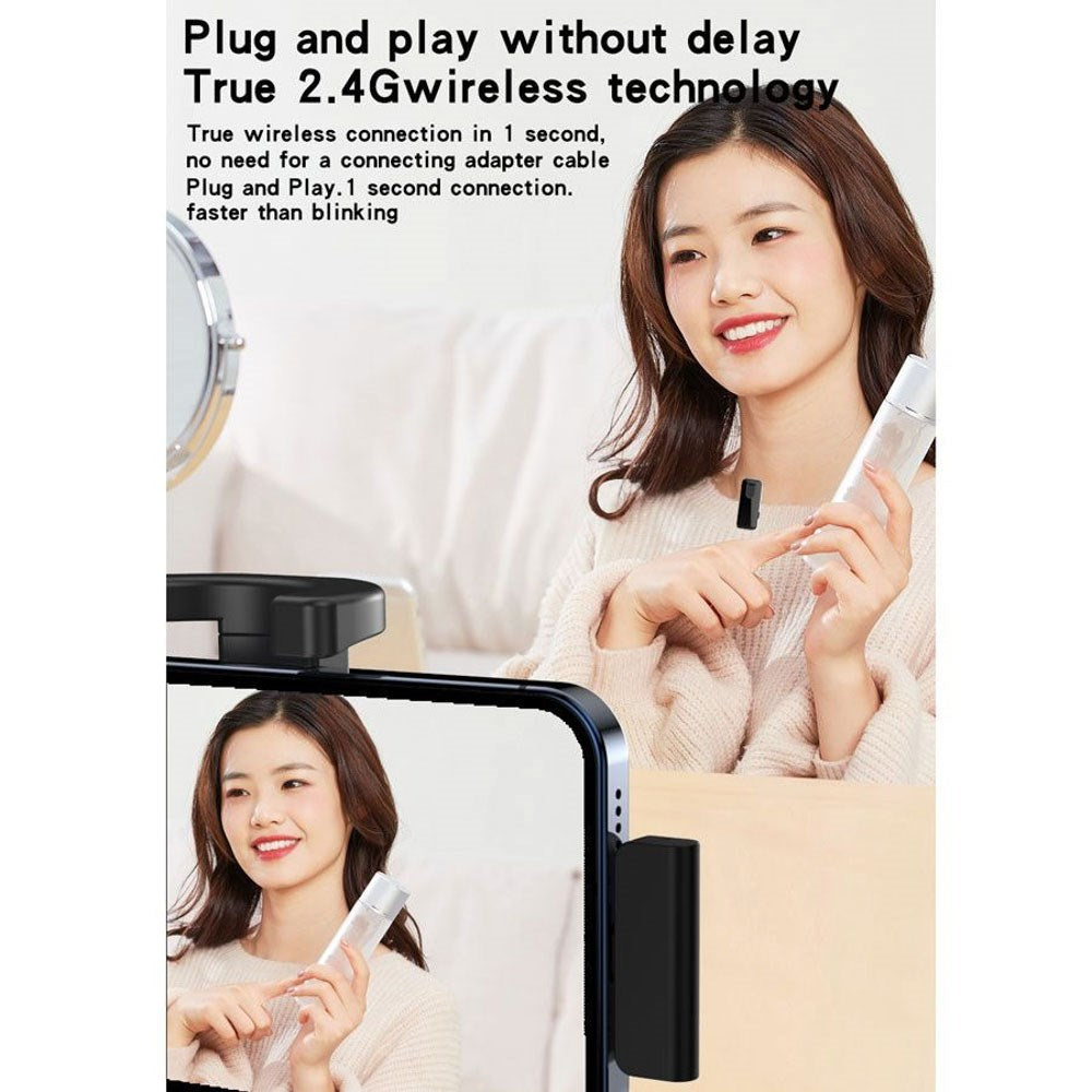 Lippa Wireless Microphone Set with Lightning - 2 pcs. - Black