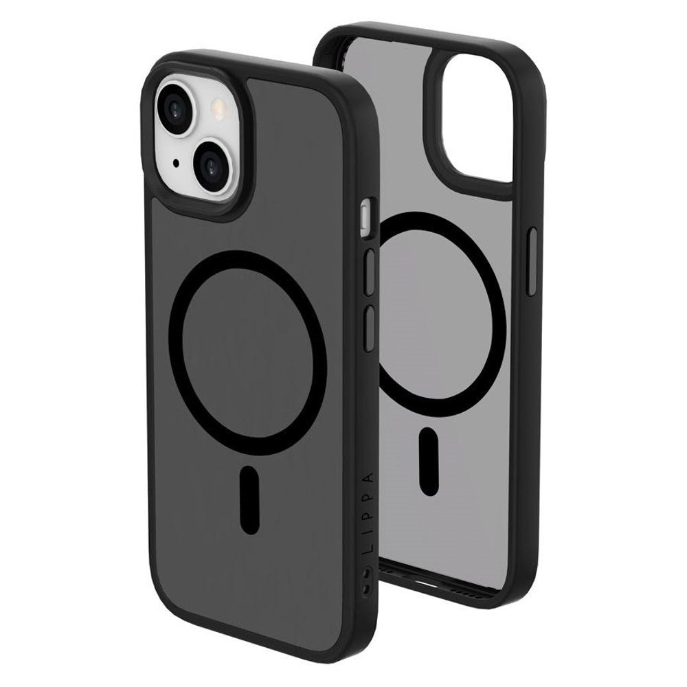 iPhone 15 Lippa Hybrid Plastic Case - MagSafe Compatible - Matte / Black
