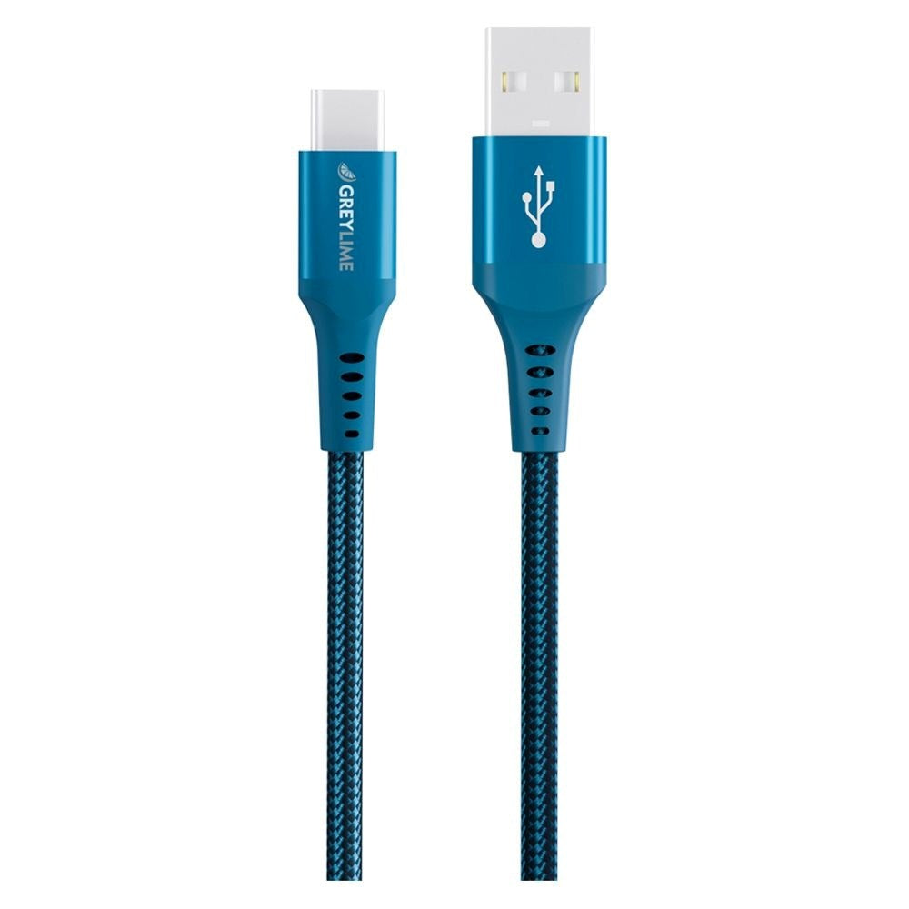 GreyLime 15W Braided USB-A to USB-C Cable 50 cm - Blue