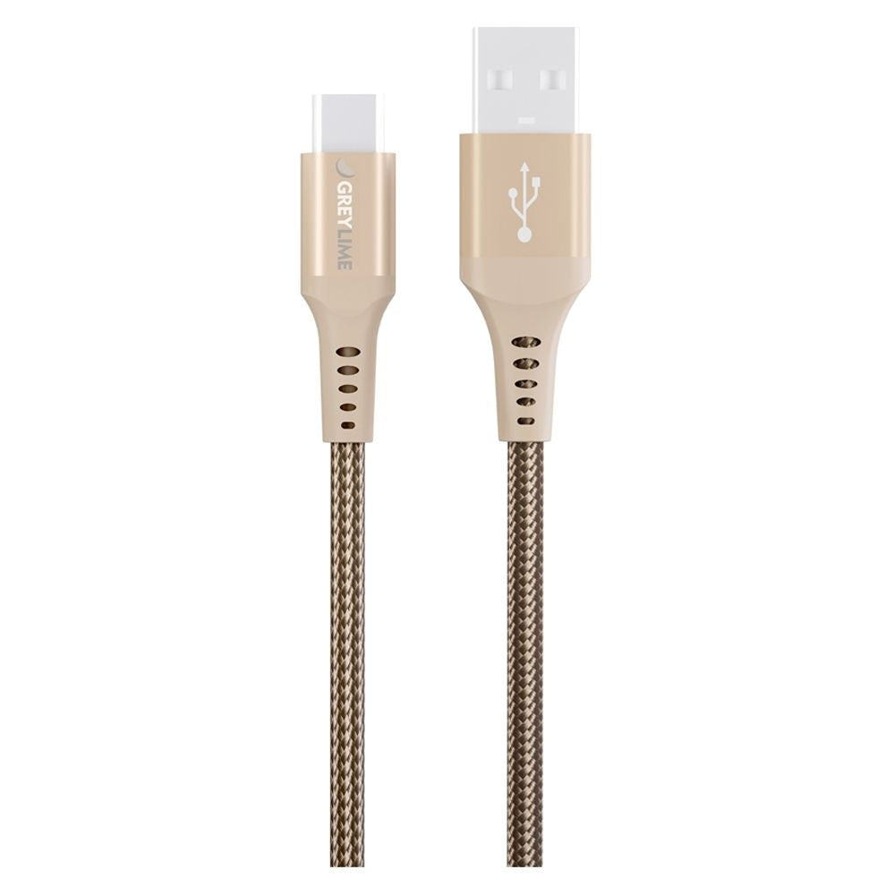 GreyLime 15W Braided USB-A to USB-C Cable 3 m - Beige