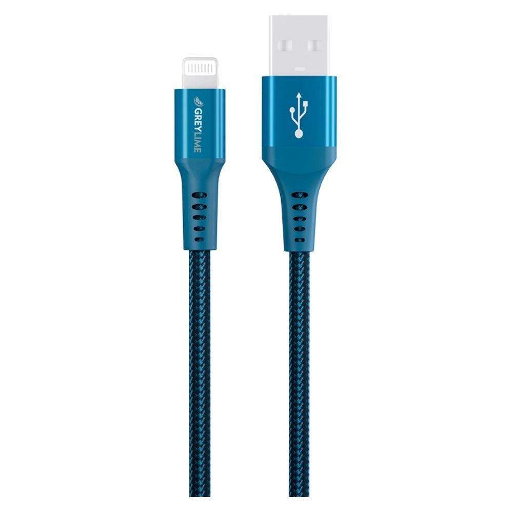 GreyLime 12W Braided USB-A to Lightning Cable 50 cm - Blue