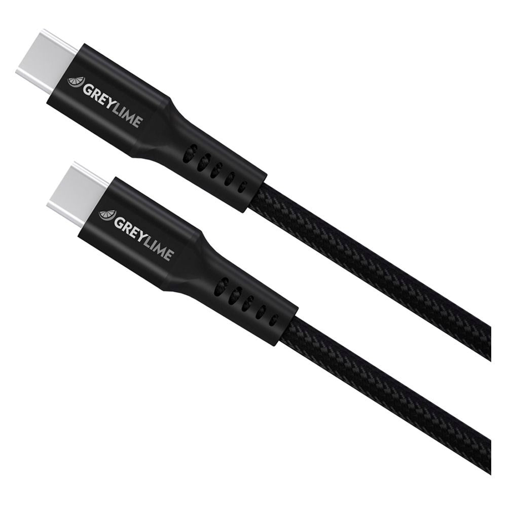 GreyLime 60W Braided USB-C to USB-C Cable 50 cm - Black
