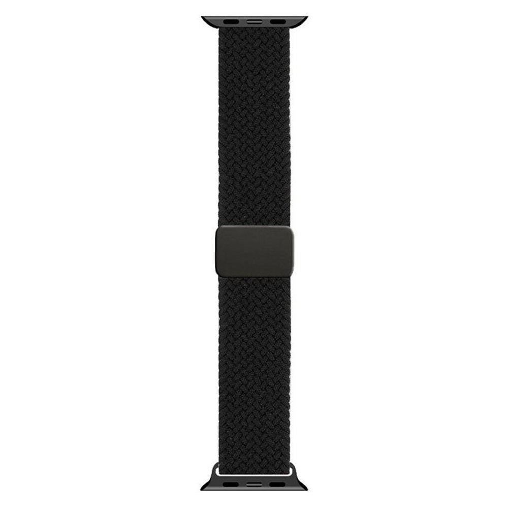 Apple Watch (38/40/SE/41/42mm) Lippa Nylon Strap with Magnetic Lock - Black