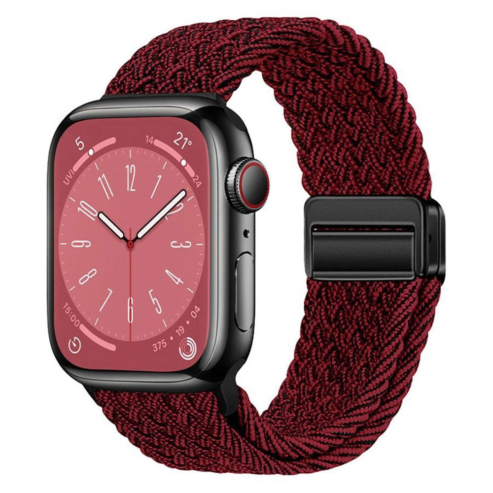 Apple Watch (42/44/SE/45/46/49mm) Lippa Nylon Strap with Magnetic Lock - Red