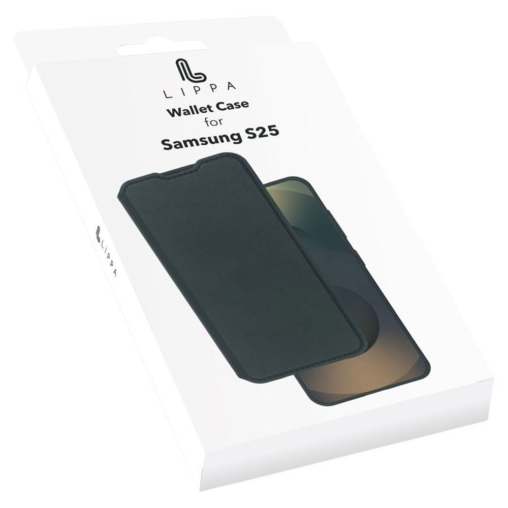 Samsung Galaxy S25 Lippa 2-in-1 Wallet Flip Case - Black