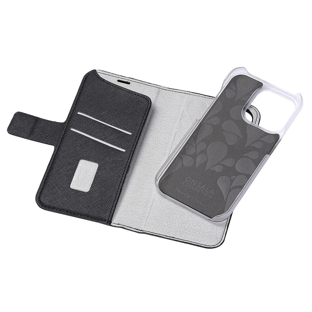 iPhone 14 Pro Onsala Fashion Collection Wallet Case w. Magnet - Midnight Black