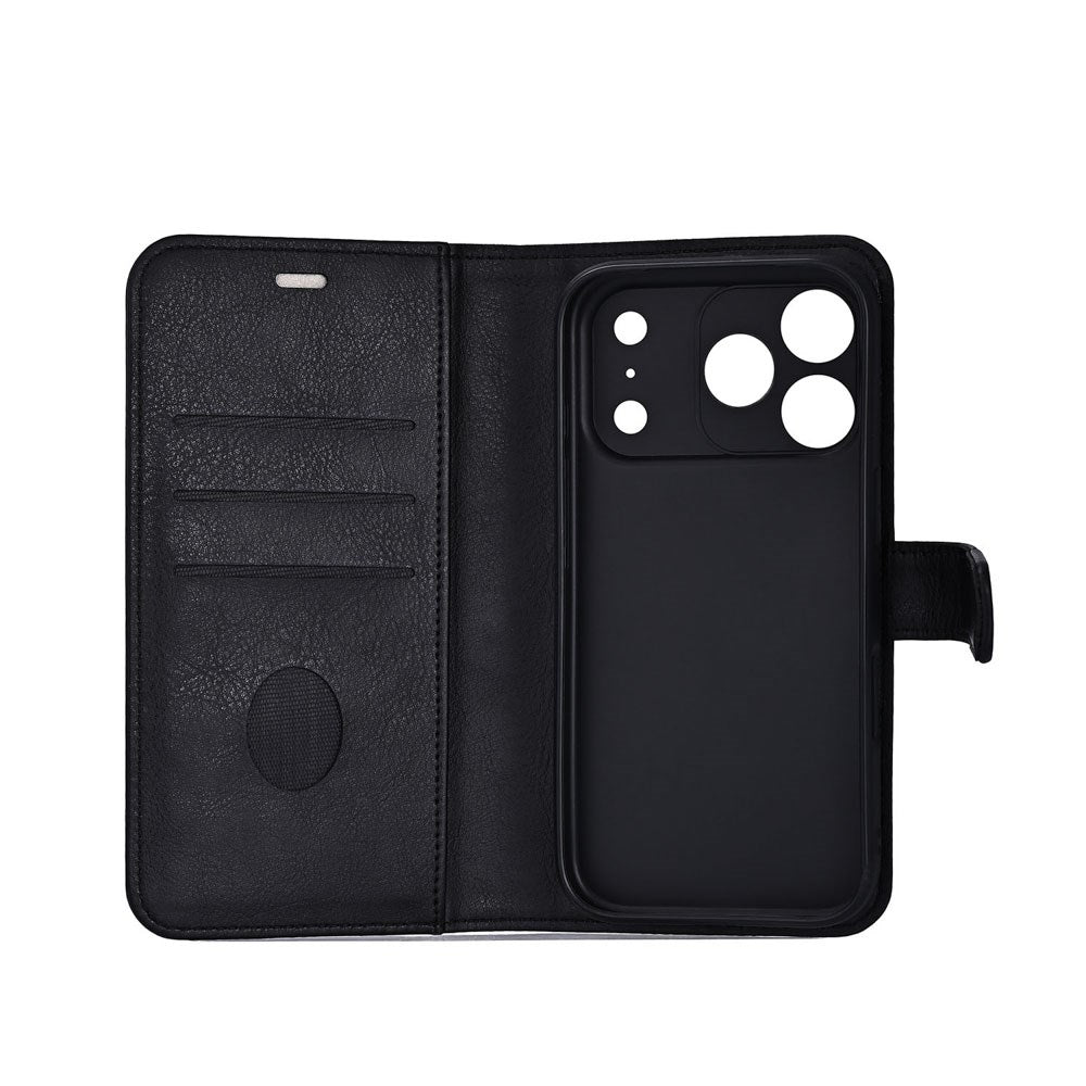 RadiCover iPhone 17 Pro Anti Radiation Faux Leather Flip Case with Wallet - Black