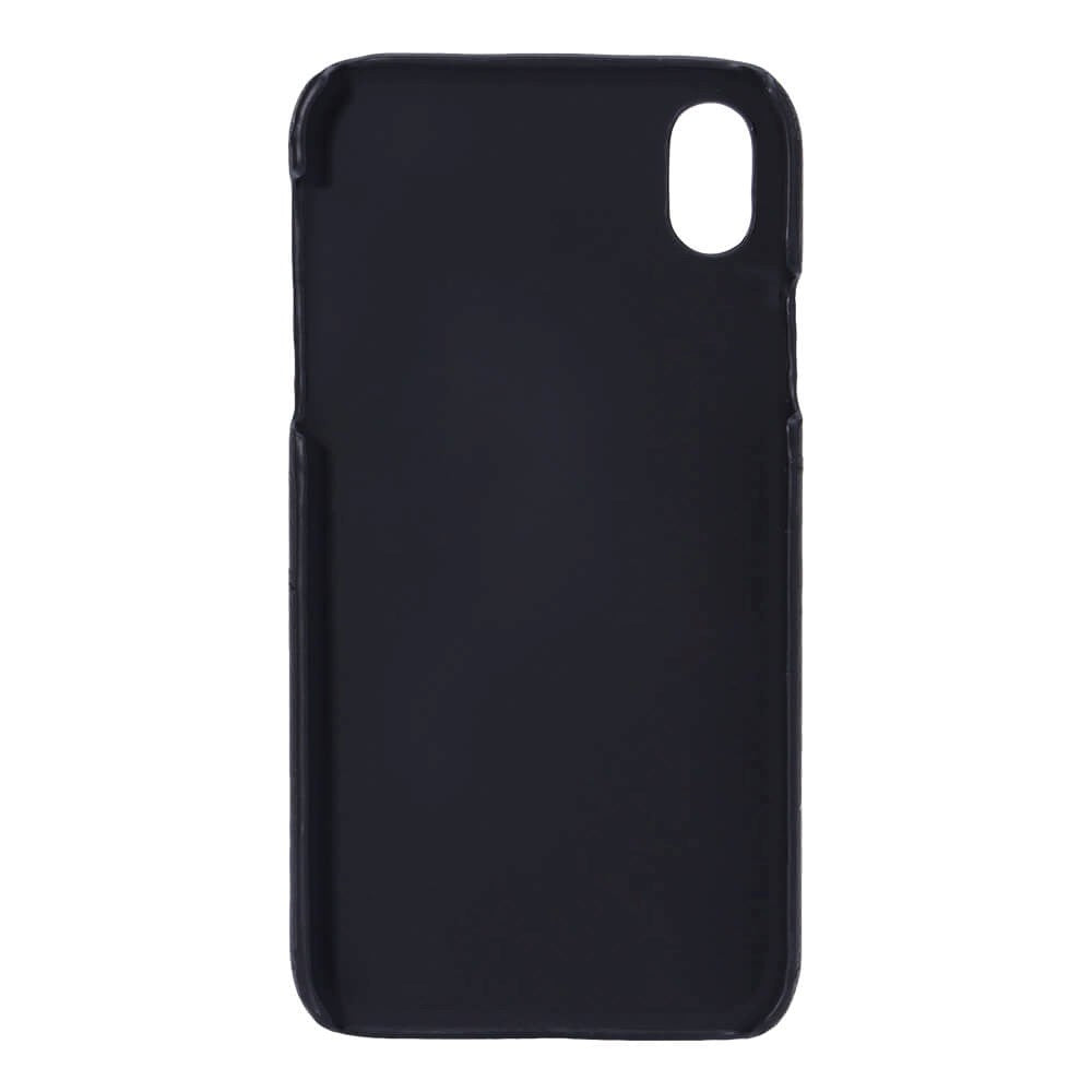 iPhone XR Onsala Faux Leather Case with Card Pocket - Black