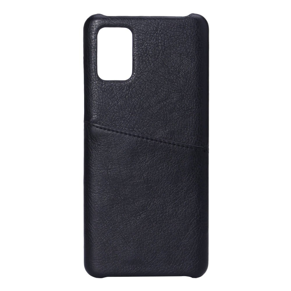 Samsung Galaxy A71 Onsala Faux Leather Case with Card Pocket - Black