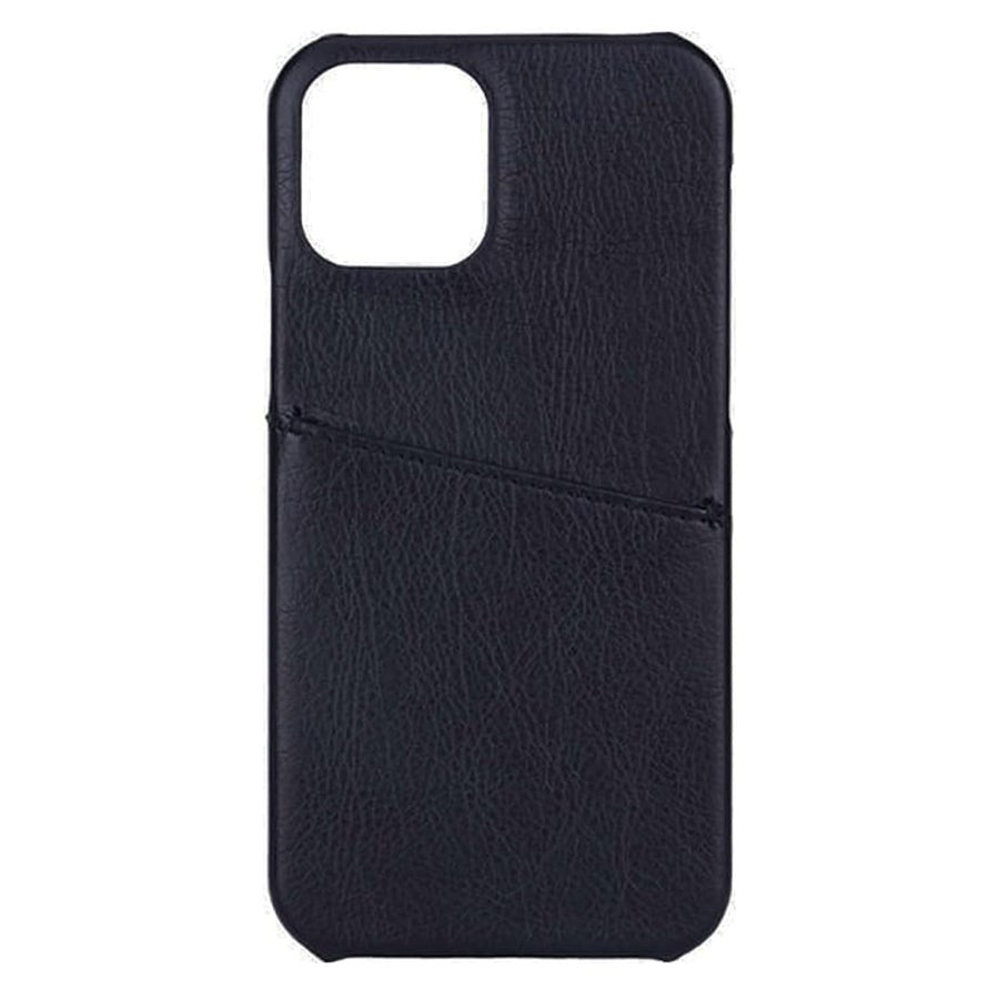 iPhone 12 Pro / 12 Onsala Collection Leather Case w. Card pocket - Black