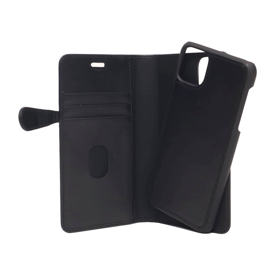 iPhone 11 Buffalo Wallet Genuine Leather Magnet Wallet Case Black