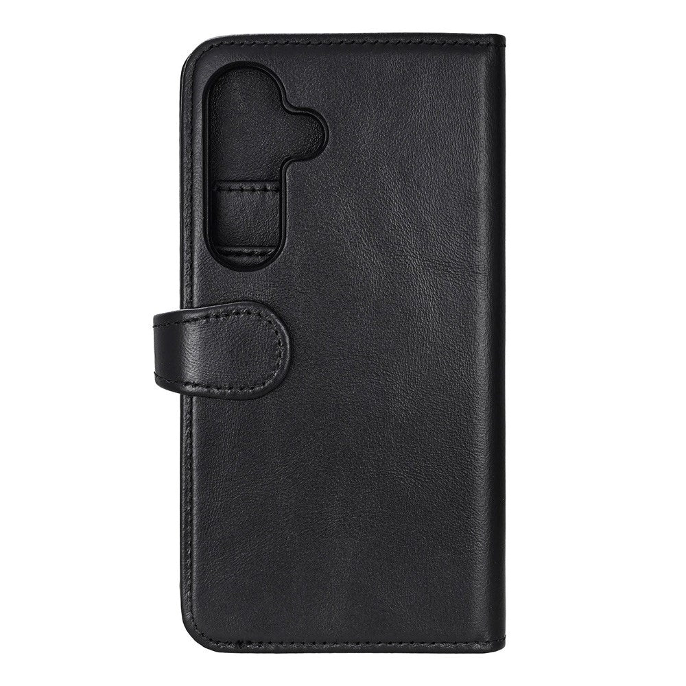 Samsung Galaxy S25 Buffalo 2-in-1 Wallet Real Leather Magnet Flip Case with Wallet - Black