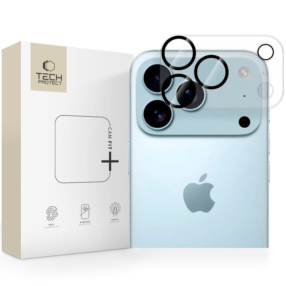iPhone 17 Pro Tech-Protect Cam Fit+ Camera Lens Protector Glass - Transparent