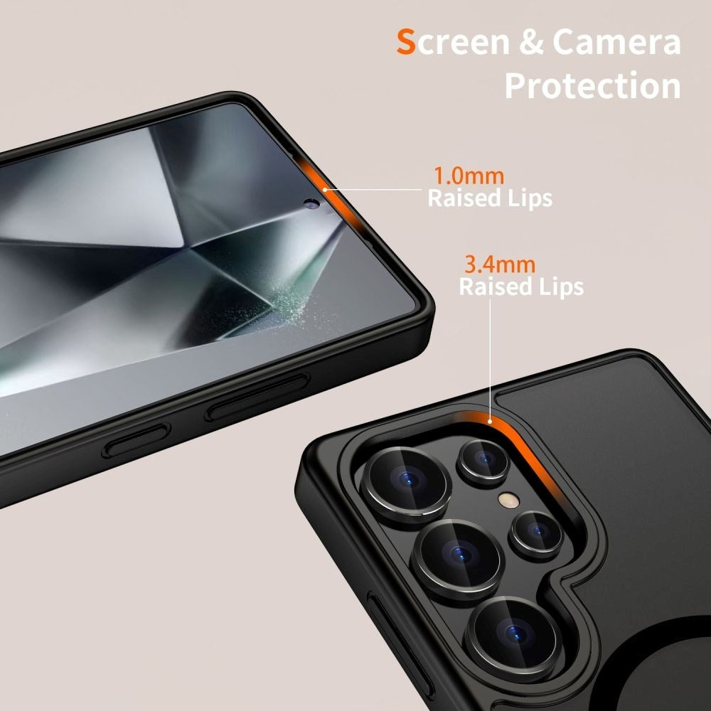 Samsung Galaxy S25 Ultra Tech-Protect Magmat Case - MagSafe Compatible - Matte Black