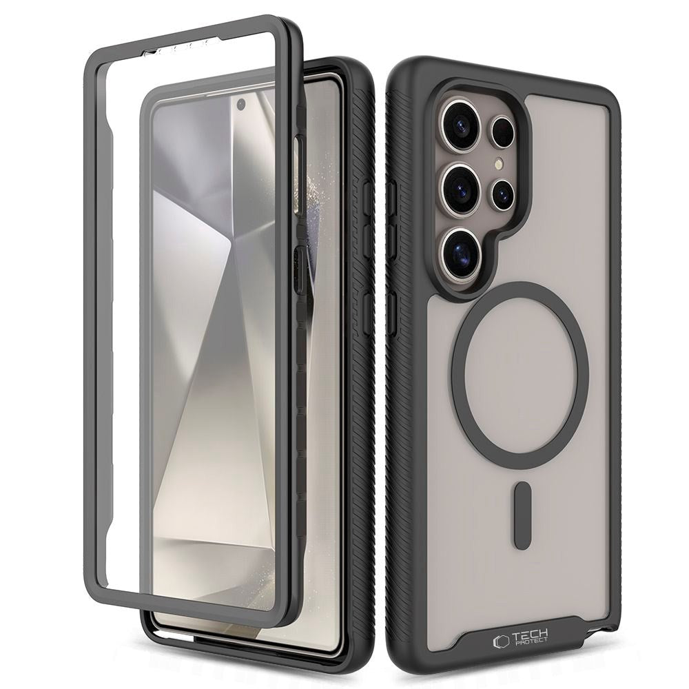 Samsung Galaxy S25 Ultra Tech-Protect Defense Hybrid Case - MagSafe Compatible - Transparent / Black