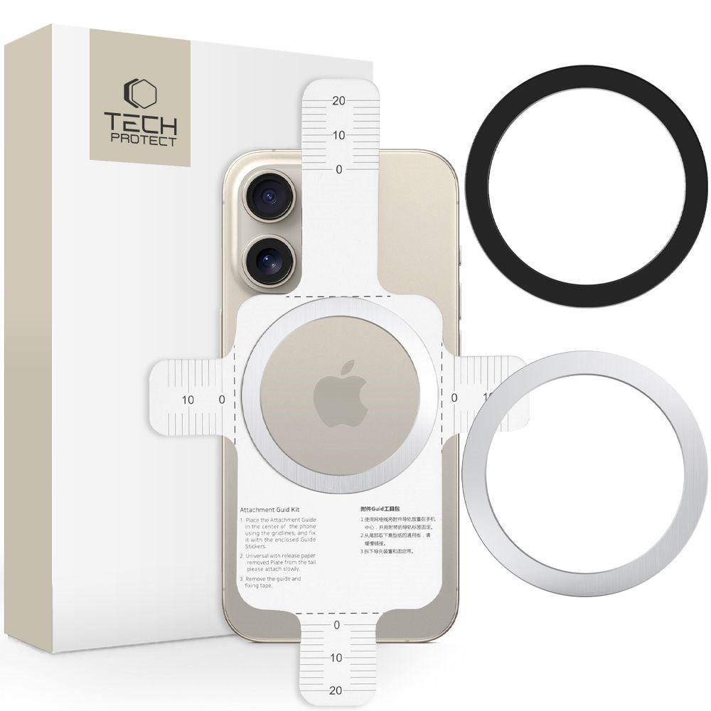 Tech-Protect MMP-110 Magnetic MagSafe Ring - Silver / Black