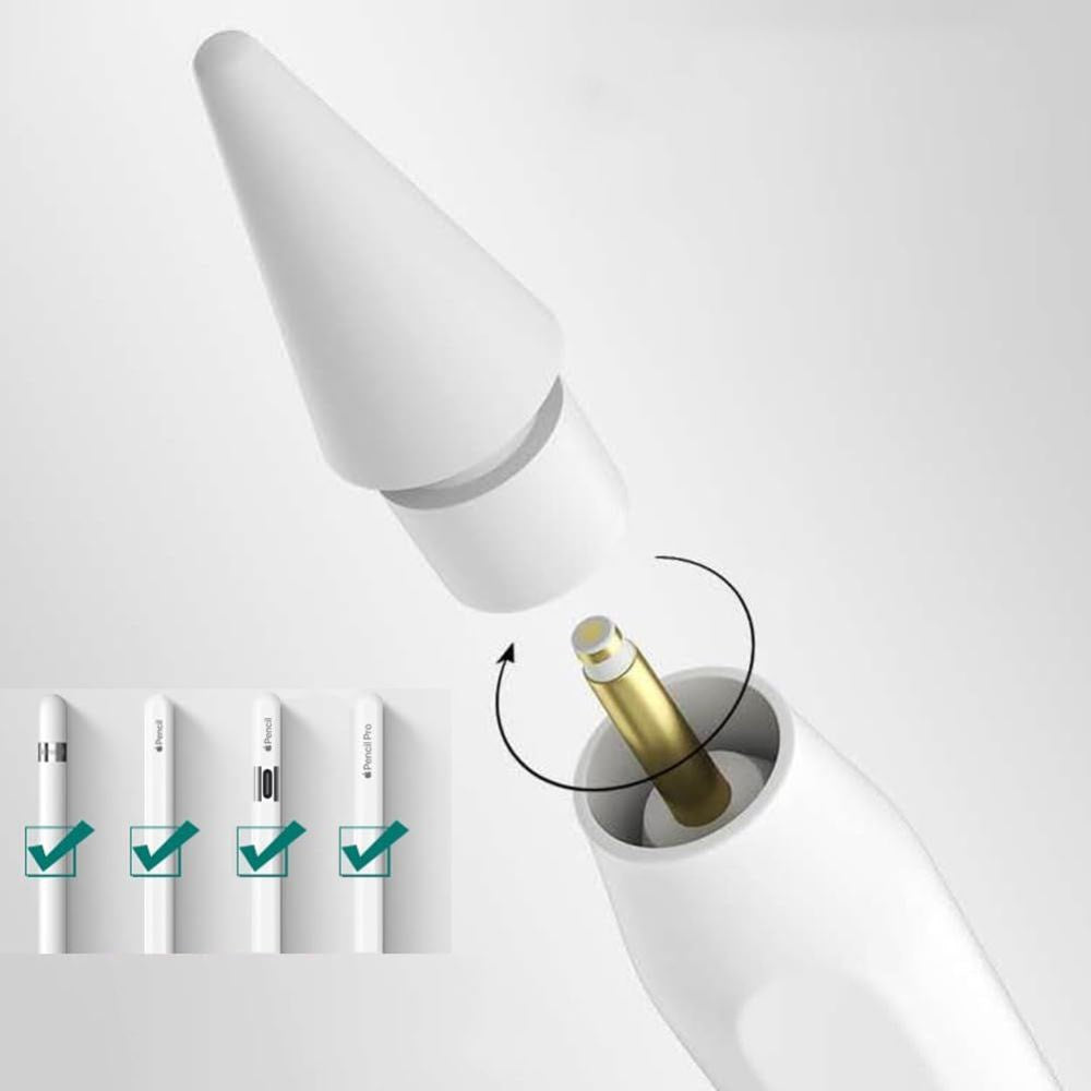Tech-Protect Apple Pencil Tips - 4 pcs - White
