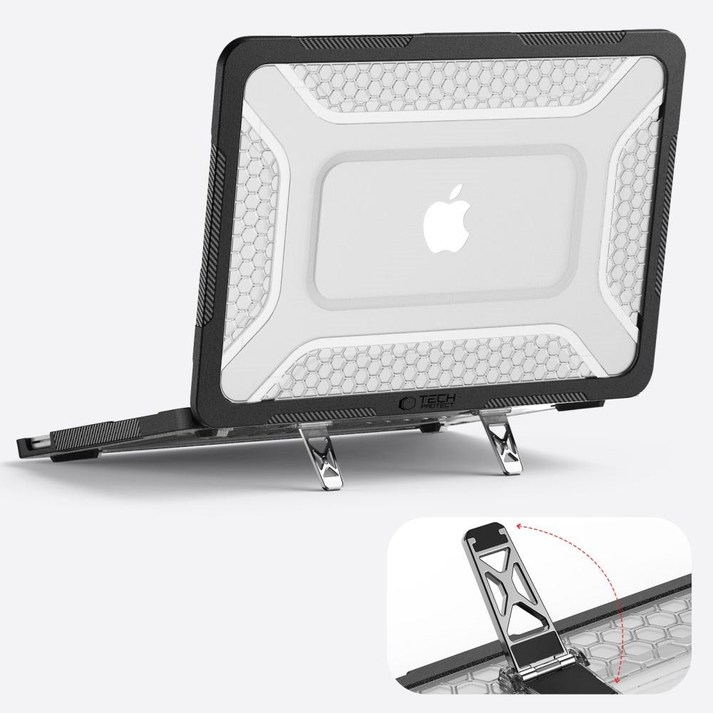 MacBook Neo 13 A18 (2026) Tech-Protect Kevlar Pro Case - Black / Transparent