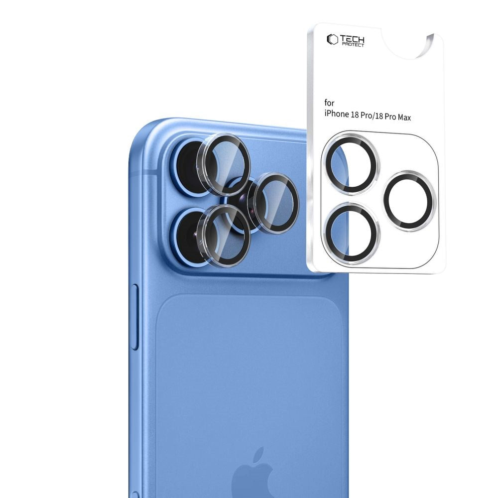 iPhone 18 Pro / 18 Pro Max Tech-Protect Camring Fit+ Camera Lens Protector - Transparent
