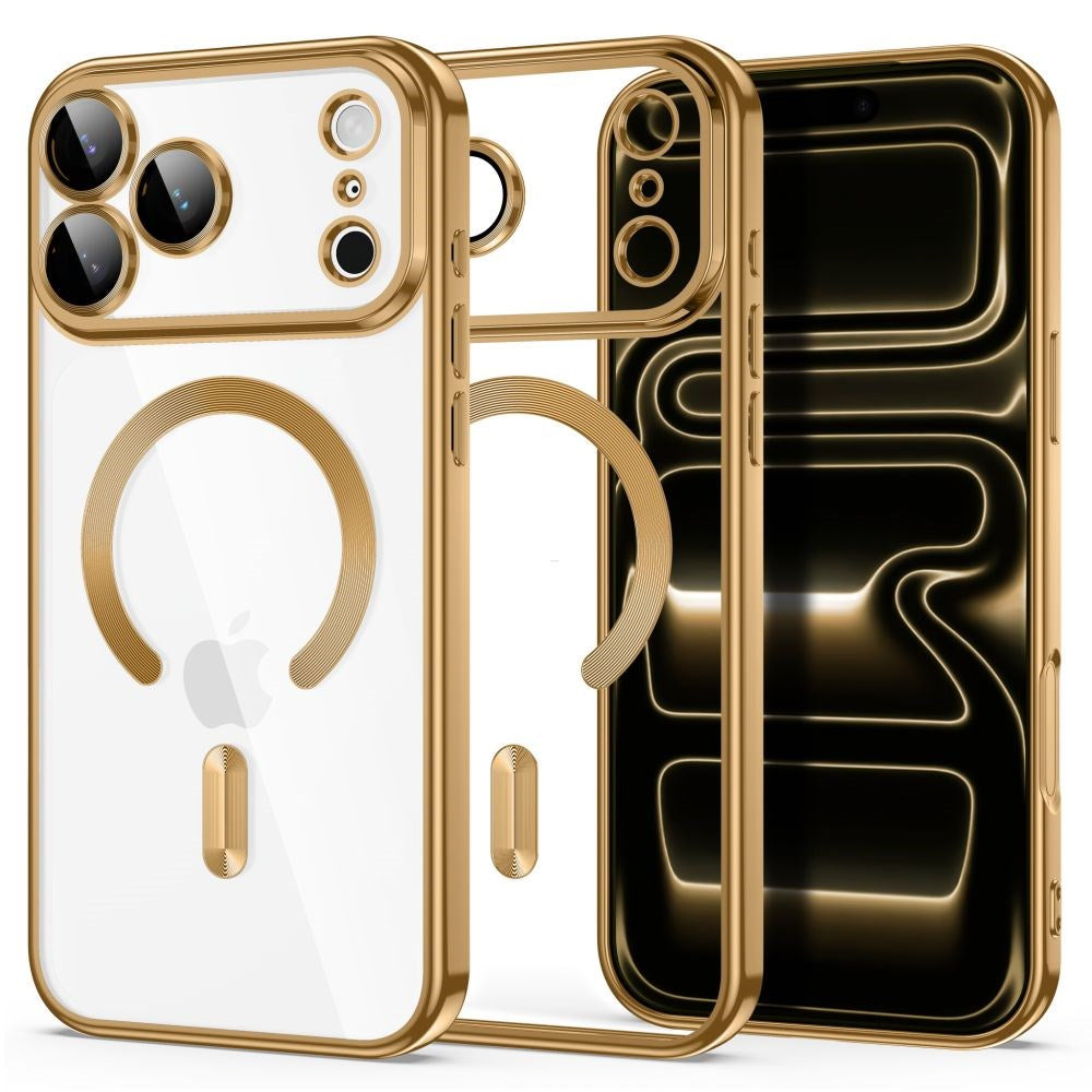 iPhone 18 Pro / 17 Pro Tech-Protect MagFlex Case - MagSafe Compatible - Transparent / Gold