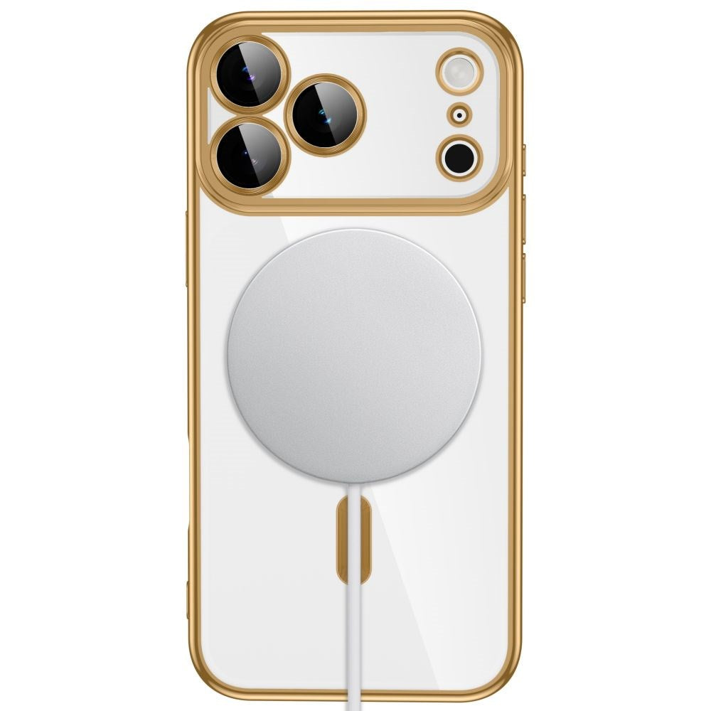 iPhone 18 Pro / 17 Pro Tech-Protect MagFlex Case - MagSafe Compatible - Transparent / Gold