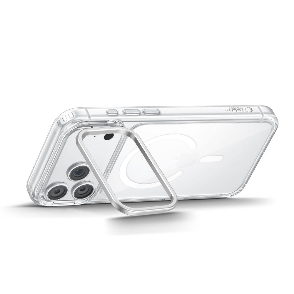 iPhone 18 Pro Max / 17 Pro Max Tech-Protect MagStand CC Case - MagSafe Compatible - Transparent