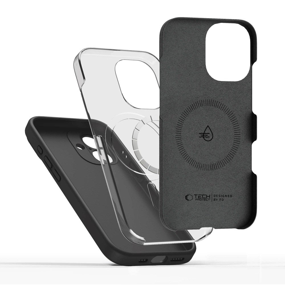 iPhone 17 Tech-Protect Silicone Case - MagSafe Compatible - Black