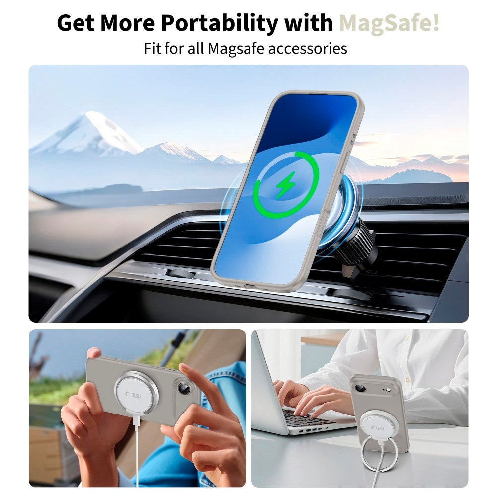 iPhone Air Tech-Protect Silicone Case - MagSafe Compatible - Grey