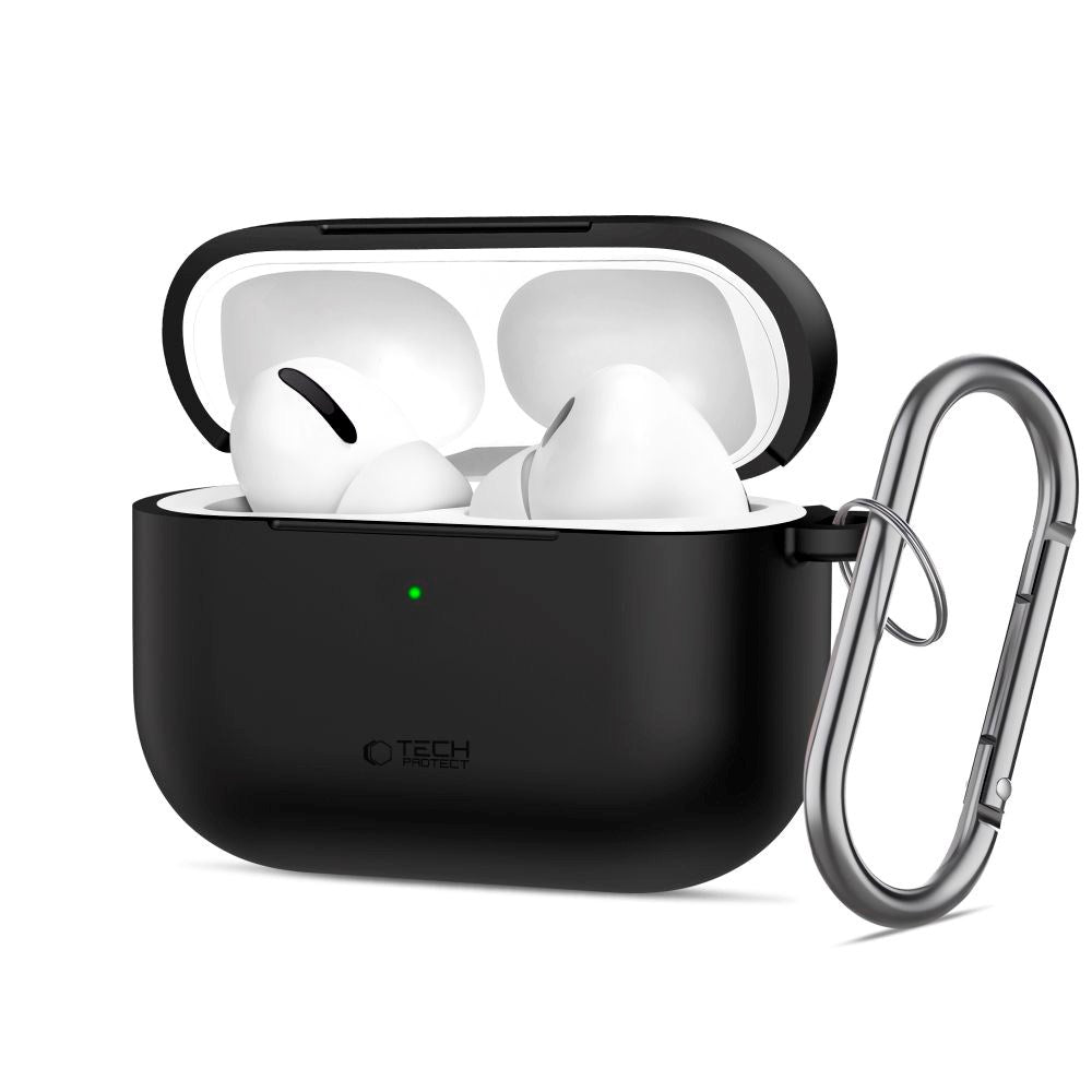 Apple AirPods Pro (3rd gen.) Tech-Protect Silicone Hook Case - Black