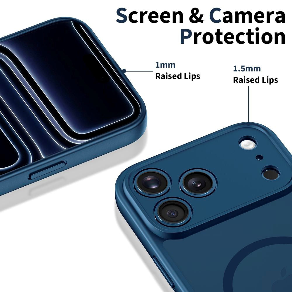 iPhone 17 Pro Max Tech-Protect BasicMag Hybrid Case - MagSafe Compatible - Matte Blue