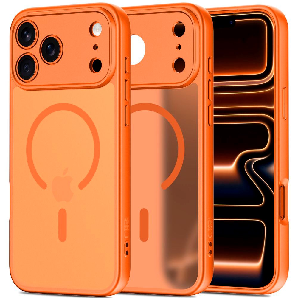iPhone 17 Pro Tech-Protect BasicMag Hybrid Case - MagSafe Compatible - Matte Orange