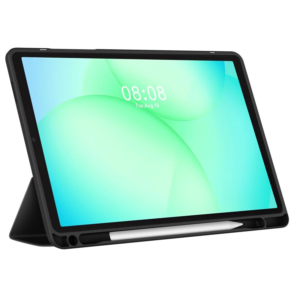 Samsung Galaxy Tab A11 / A9 Tech-Protect SC Pen Hybrid Flip Case w. Stylus Holder - Black / Transparent
