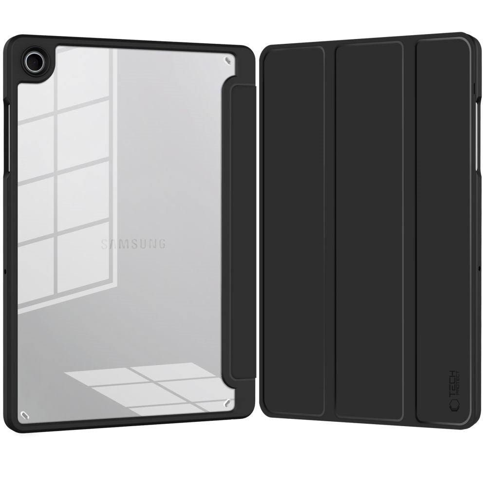 Samsung Galaxy A11+ (Plus) / A9+ (Plus) Tech-Protect SC Pen Hybrid Flip Case w. Stylus Holder - Black / Transparent
