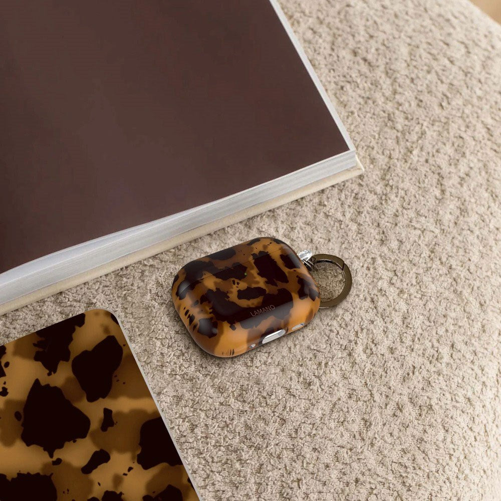 Apple AirPods Pro (3. Gen.) Tech-Protect Lamano Deksel with Keychain - Panther