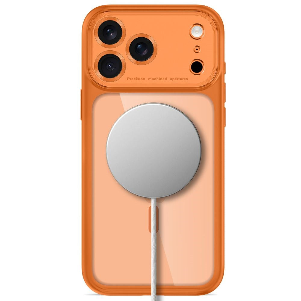 iPhone 18 Pro Max / 17 Pro Max Tech-Protect MagPeak Case - MagSafe Compatible - Orange / Transparent
